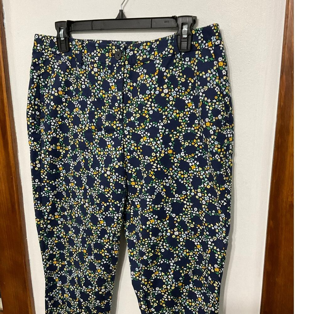 Michael Kors Women’s Floral Ankle Pants Size 8 Medium Summer Career Casual - Picture 4 of 5